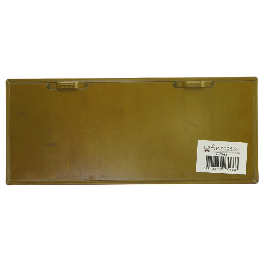 Metal skilt med tekst fra Lafinesse (str. 30,5x13 cm)