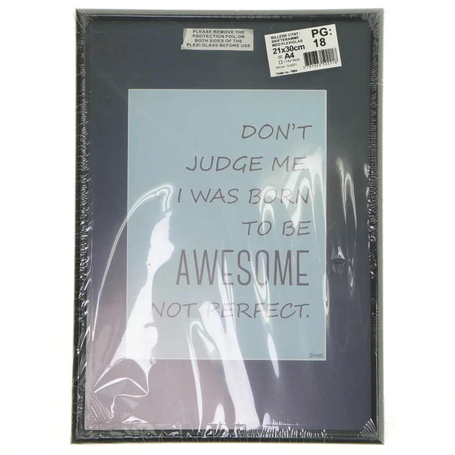 Indrammet citat plakat (str. 21x30 cm)