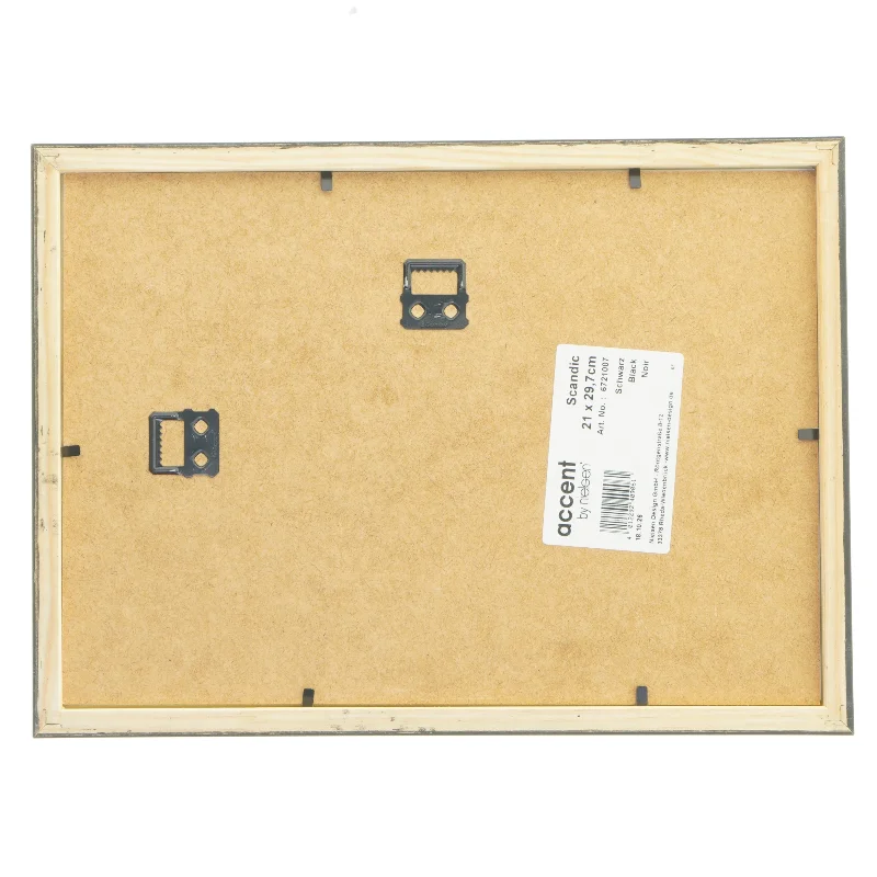 Sort billedramme med historisk billede fra Accent (str. 21x29,7 cm)