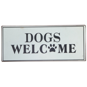 Velkomstskilt for hunde fra Lafinesse (str. 30,5x13 cm)