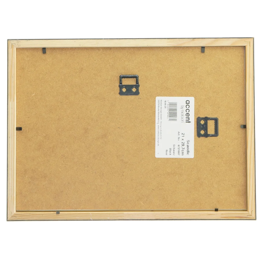 Sort billedramme med fotos af arbejdere (str. 21x29,7 cm)