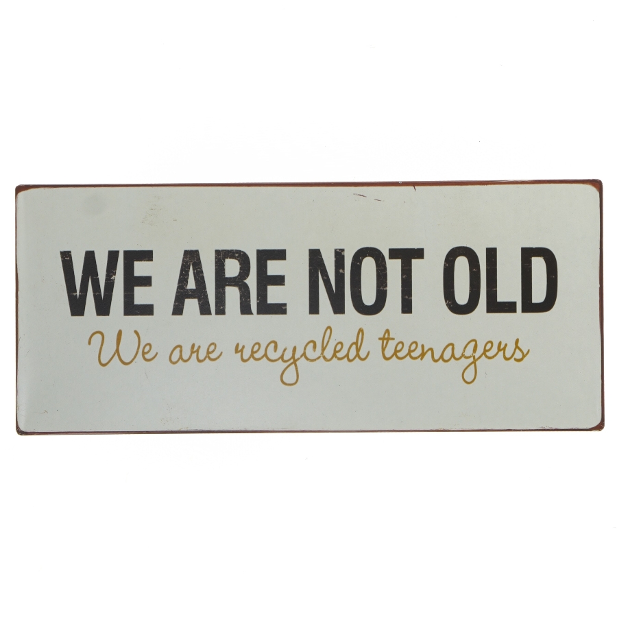 Metal skilt med tekst fra LaFinesse (str. 30,5x13 cm)