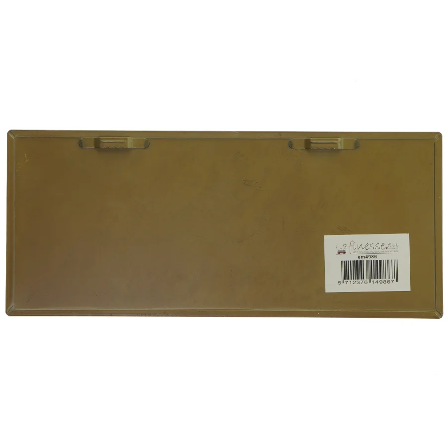 Metal skilt med tekst fra LaFinesse (str. 30,5x13 cm)