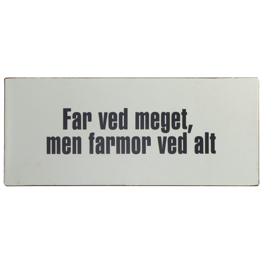 Metal skilt fra LaFinesse (str. 30,5x13 cm)