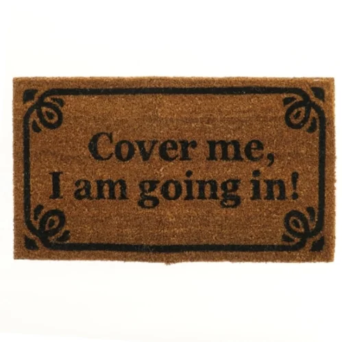 Dørmåtte med tekst (str. 40x70 cm)