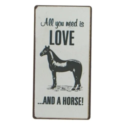 Magnetisk skilt med heste tema fra La Finesse (str. 10x5 cm)