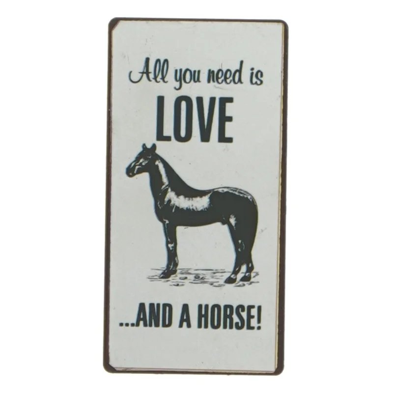 Magnetisk skilt med heste tema fra La Finesse (str. 10x5 cm)