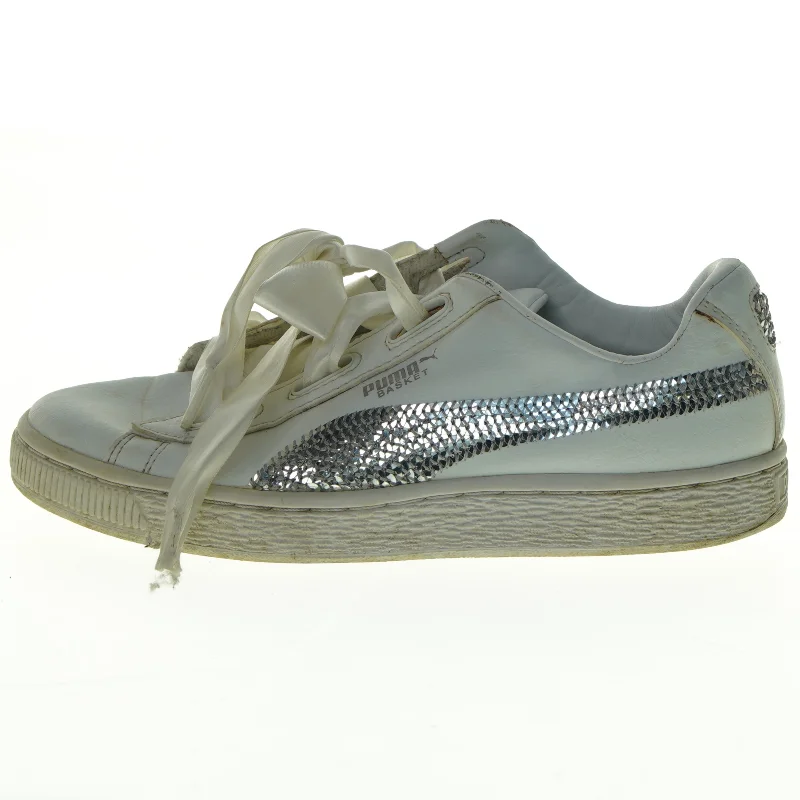 Hvide sneakers med palietdetaljer fra Puma (str. 36)