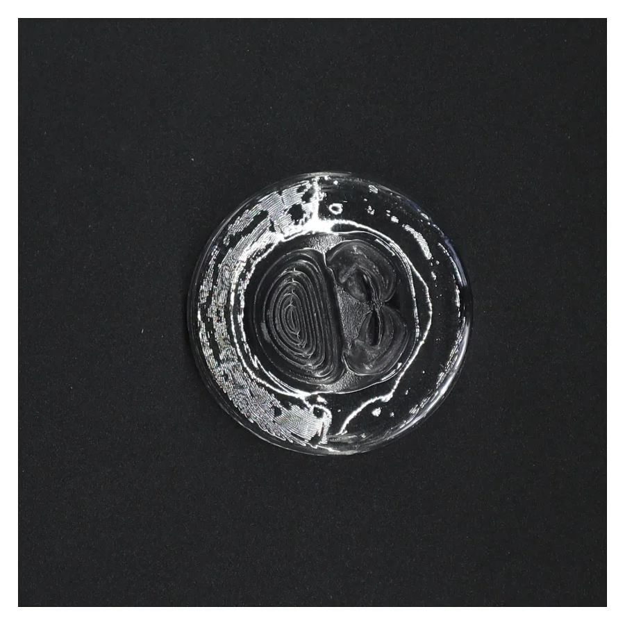 Glaskunst askebæger (str. 7 x 7 cm)