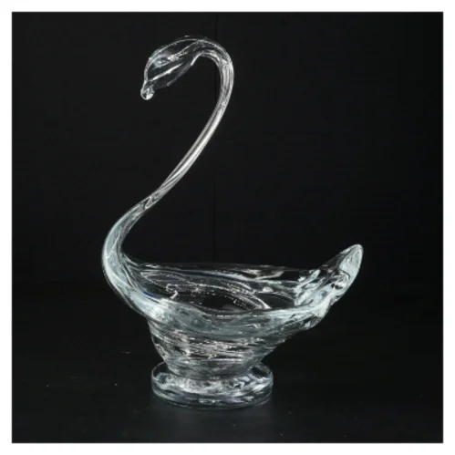 Glas svanefigur (str. 28 x 20 cm)