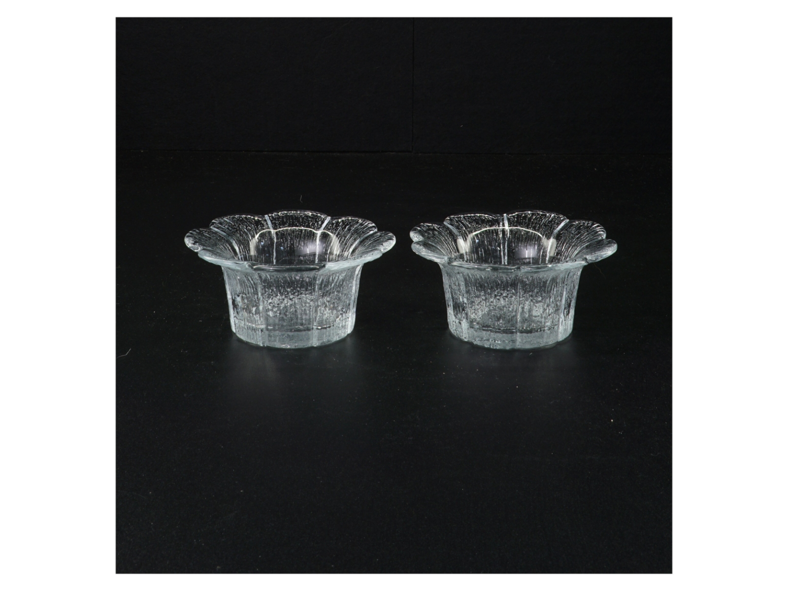 Glas lysestager til fyrfadslys (str. 10 x 5 cm)