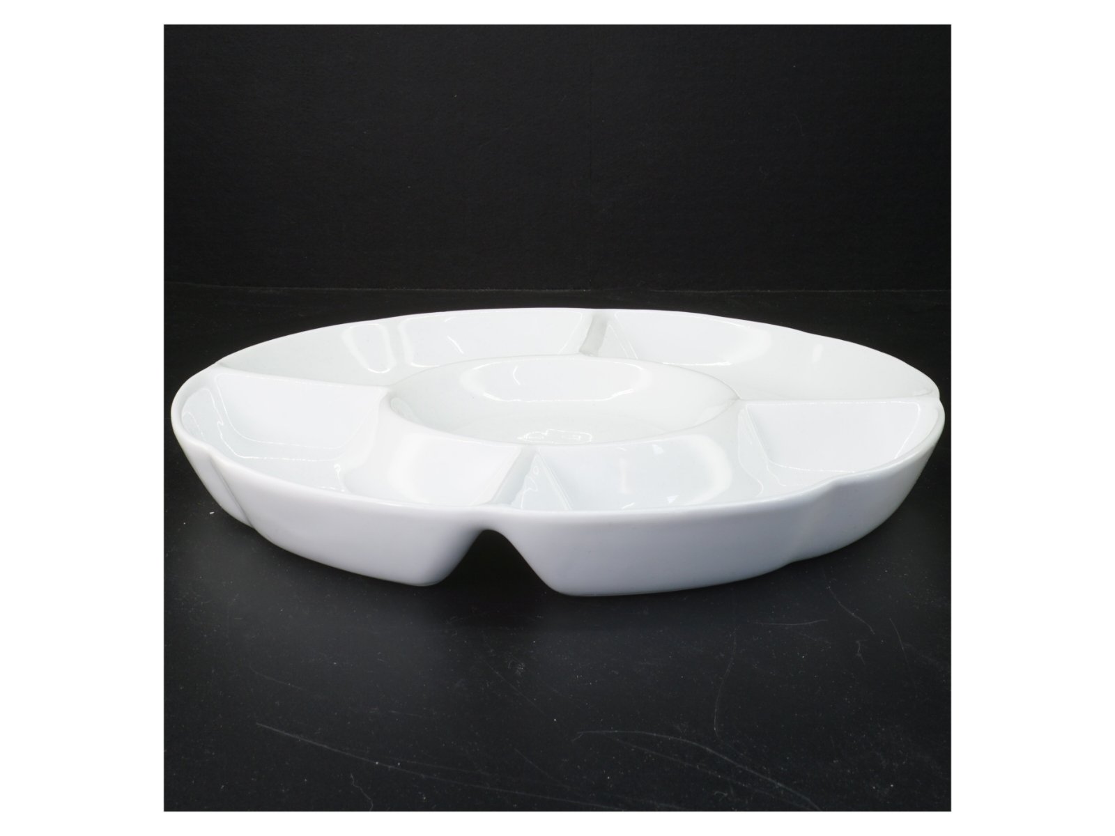 Rund keramisk serveringsfad (str. Ø 32 cm)