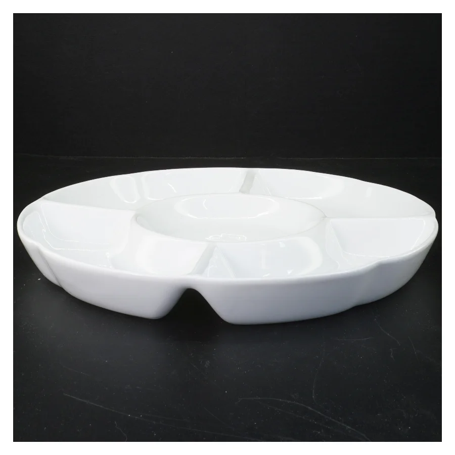 Rund keramisk serveringsfad (str. Ø 32 cm)