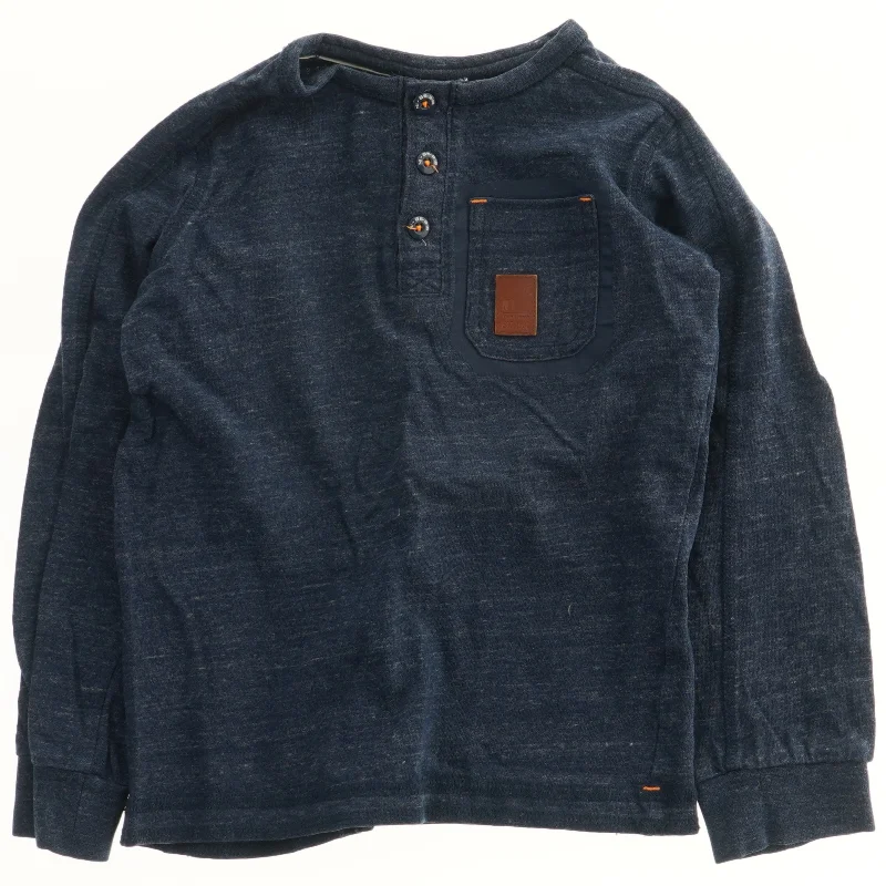 Langærmet bluse med knapper og brystlomme fra Name It (str. 116)