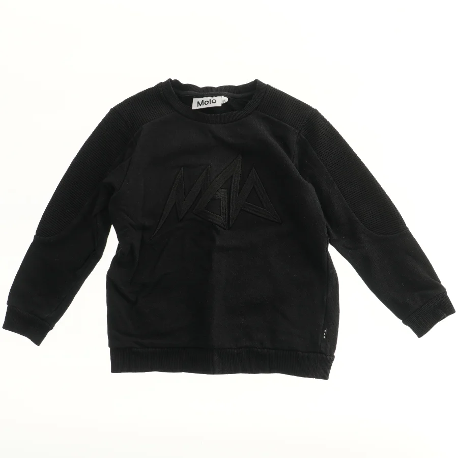 Sort sweatshirt med mønster fra Molo (str. 116)