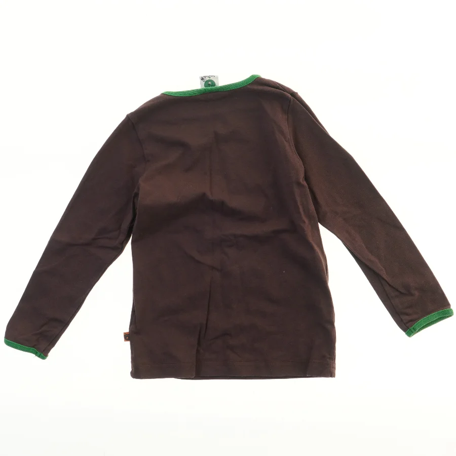 Langærmet t-shirt med tryk fra Småfolk (str. 98)