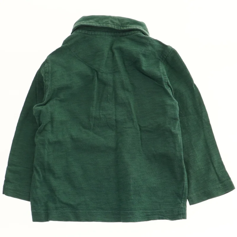 Langærmet bluse med tekst (str. 80)