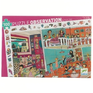 Observation puslespil med 100 brikker fra Djeco (str. 100 brikker 61x38 cm)