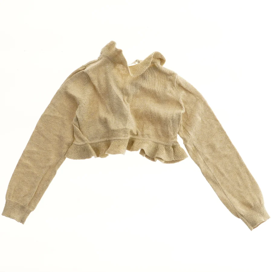 Kort cardigan med flæser fra H&M (str. 98)