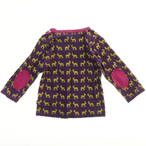 Langærmet børnebluse med dyremotiv fra Hjorth (str. 80)