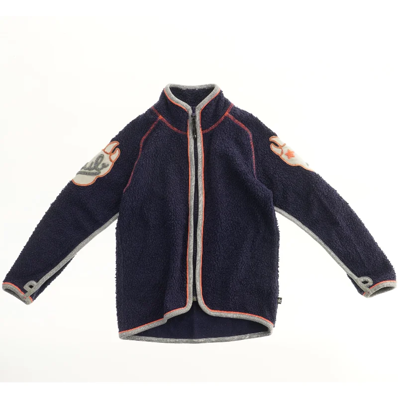 Børne fleecejakke med lynlås fra Molo (str. 128)