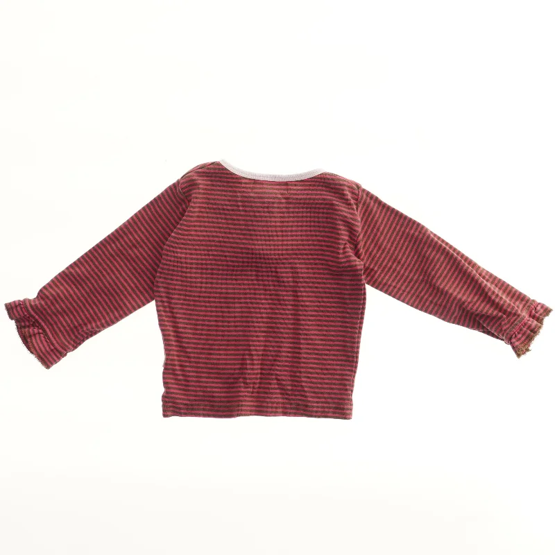 Langærmet stribet bluse til piger fra bombiBitt (str. 80)