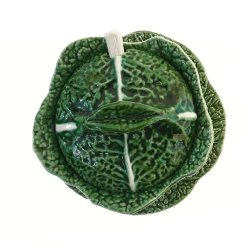 Kålhoved terrin med låg og ske (str. Ø 21x26 cm)