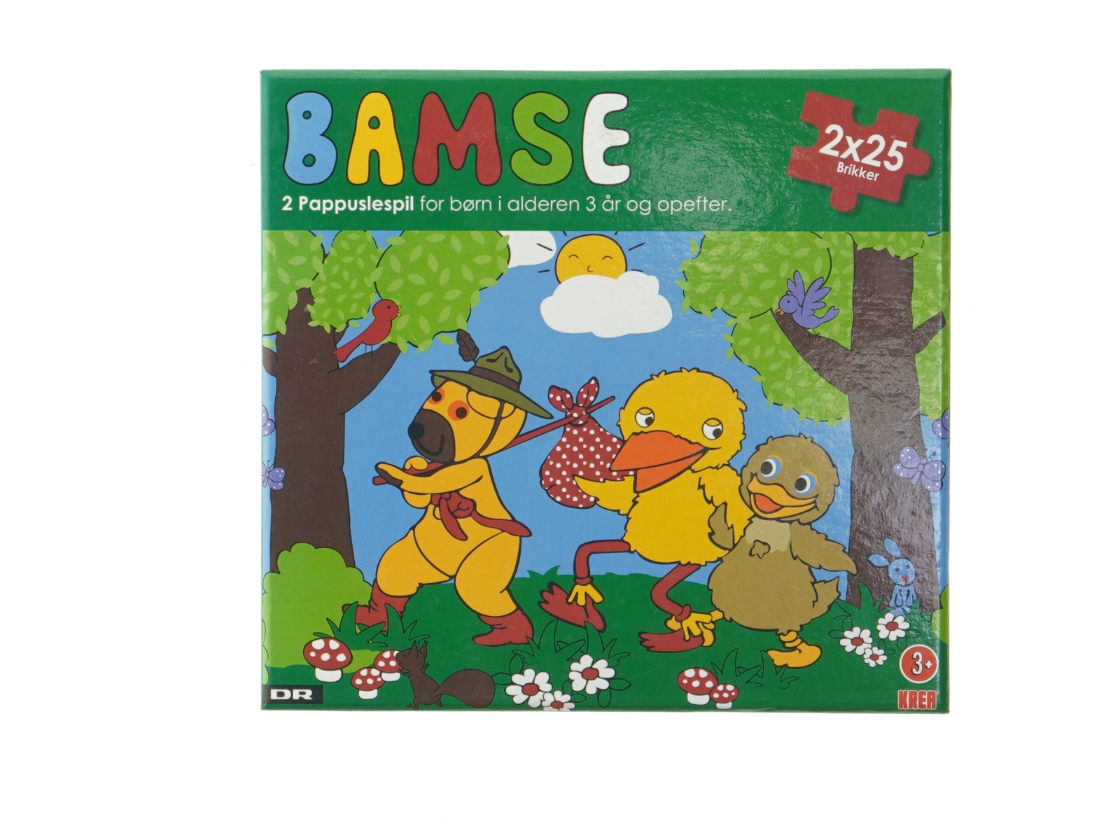 Bamse puslespil fra Krea (str. 2 x 25 brikker)