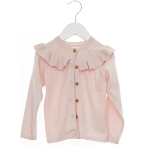 Lyserød cardigan med flæsedetaljer fra M&S (str. 98) 