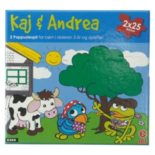 Kaj og Andrea puslespil fra Krea (str. 2 x 25 brikker)