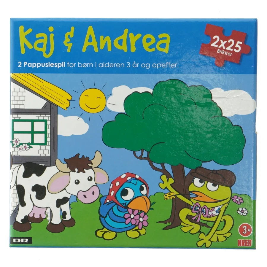 Kaj og Andrea puslespil fra Krea (str. 2 x 25 brikker)