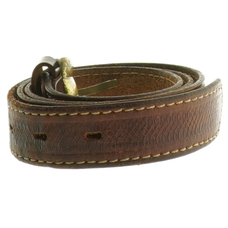 Brunt læderbælte (str. 98 cm)
