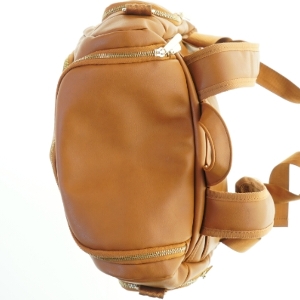 Tan  pusletaske rygsæk med ekstra tasker (str. 35x40 cm)