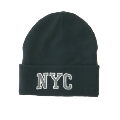 Sort hue med NYC tekst fra H&M (str. 110-128 )