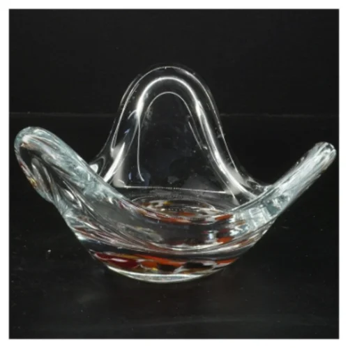 Glas skål (str. 19x10 cm)fra holmegaard 