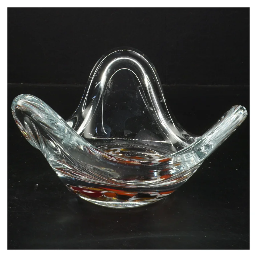 Glas skål (str. 19x10 cm)fra holmegaard 
