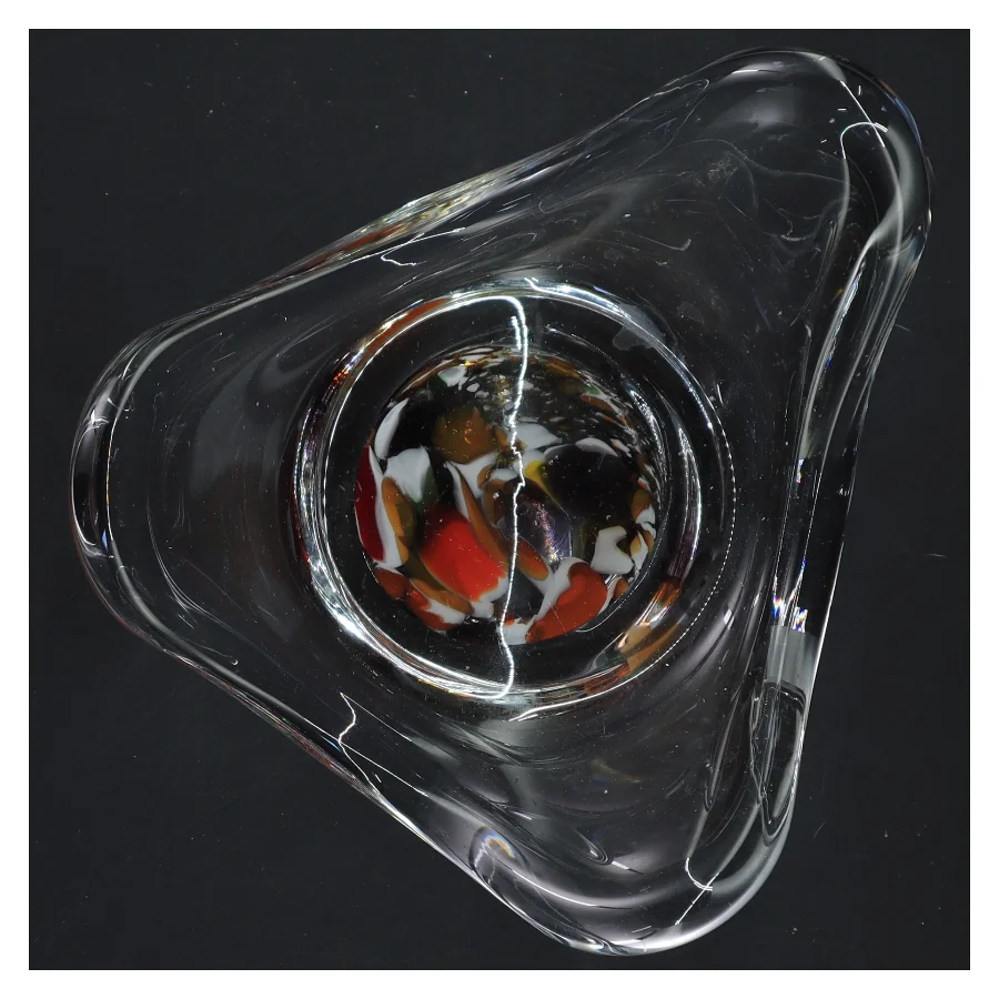 Glas skål (str. 19x10 cm)fra holmegaard 