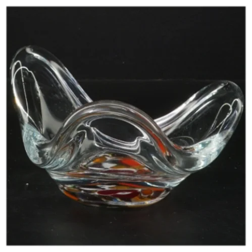 Glas skål (str. 19x10 cm)fra holmegaard 