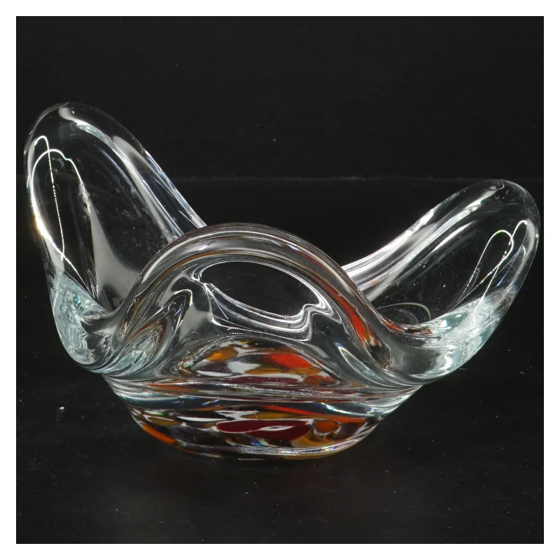 Glas skål (str. 19x10 cm)fra holmegaard 