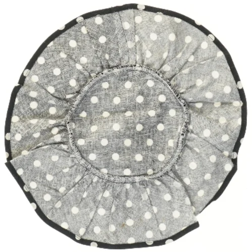 Sort brødserviet med hvide prikker fra Lene Bjere (str. Ø 31 cm)