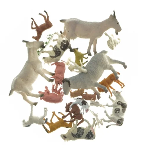 Samling af plastikdyr legetøjsfigurer (str. 3-12 cm)