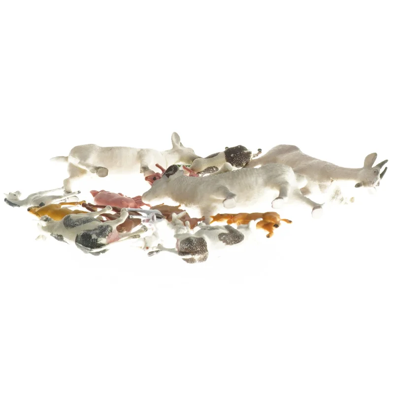 Samling af plastikdyr legetøjsfigurer (str. 3-12 cm)