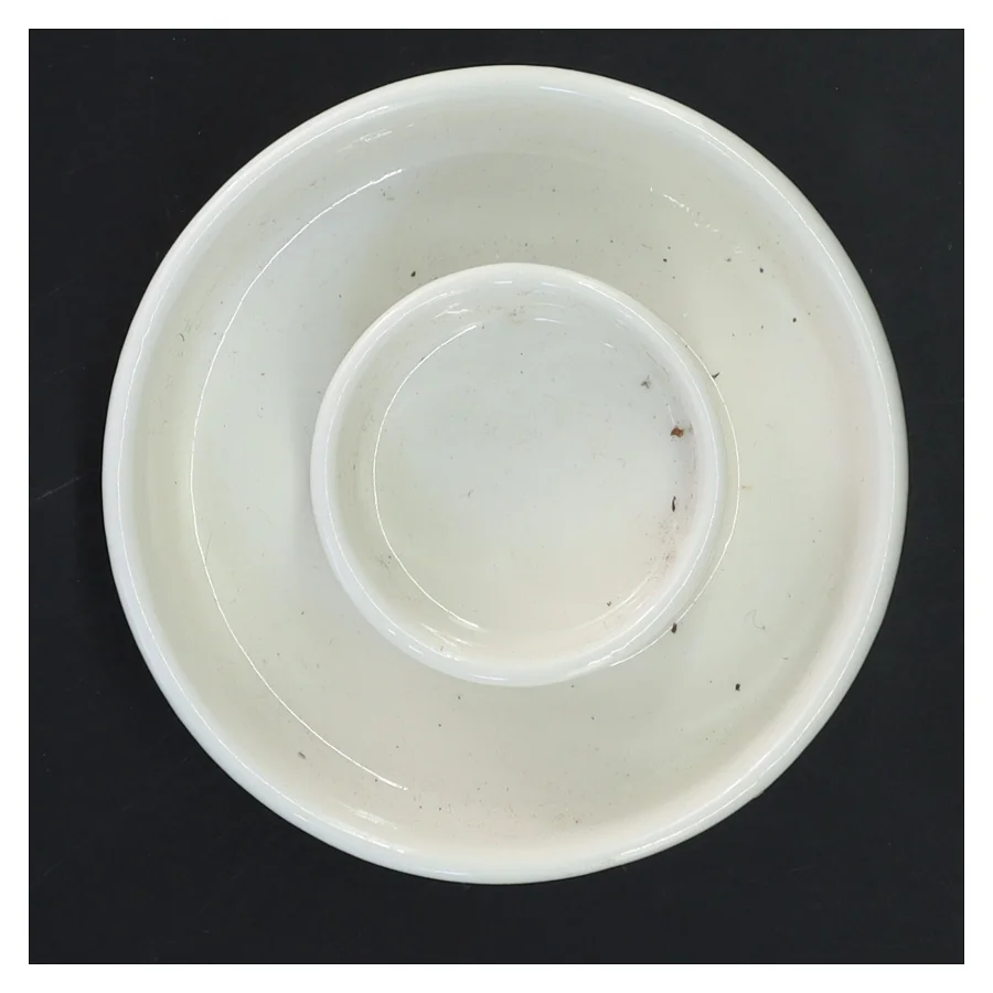 Hvid keramisk lysestage varmefordeler (str. Ø 12 cm)