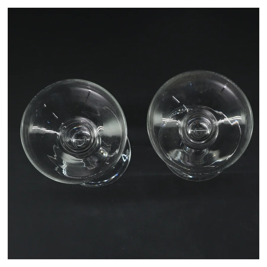 Glas lysestager (str. Ø 9 cm højde 18 cm)