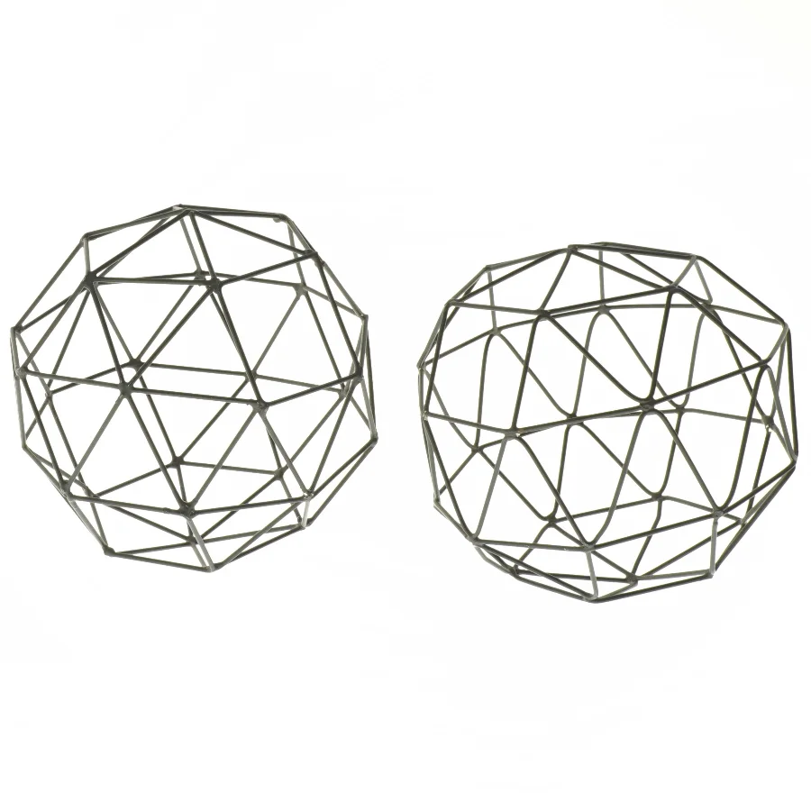 Geometriske metaldekorationer (str. Ø 15 cm)