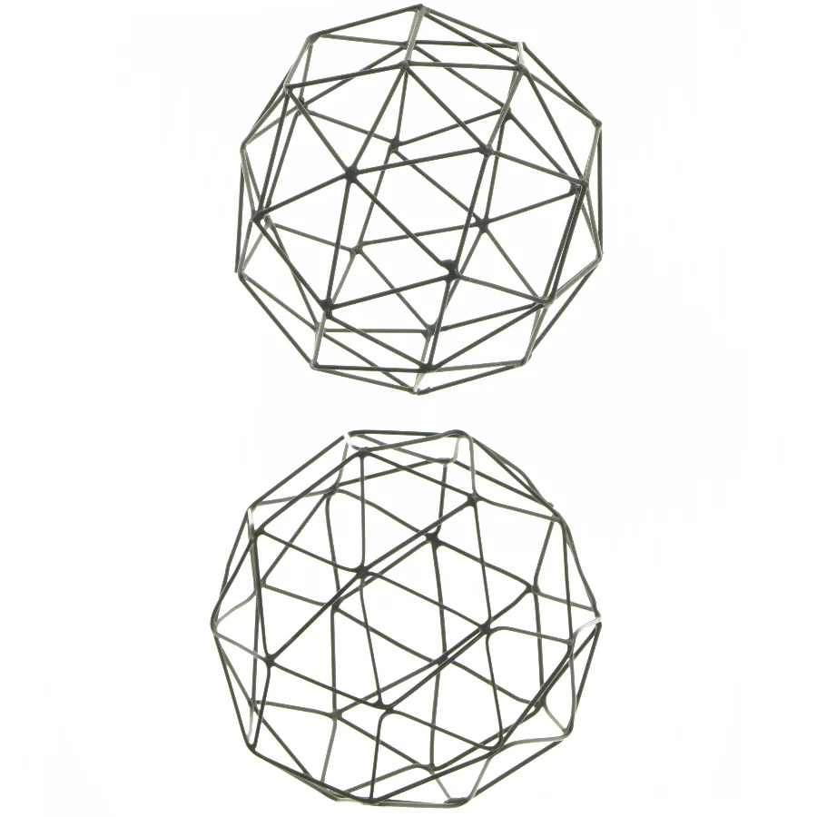 Geometriske metaldekorationer (str. Ø 15 cm)
