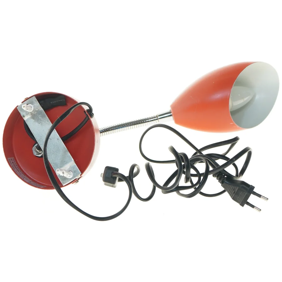 Rød bordlampe (str. 50 cm)