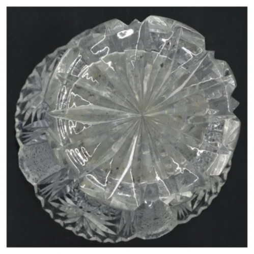 Glasvase med mønster (str. 12x18 cm)