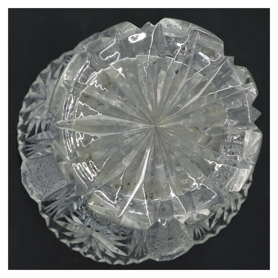 Glasvase med mønster (str. 12x18 cm)