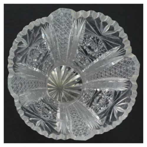 Glasvase med mønster (str. 12x18 cm)